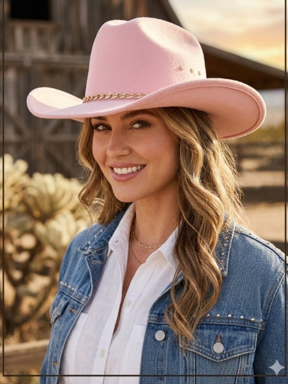 Western Express Inc. Pink Felt With Braided Accent Cowgirl Hat
